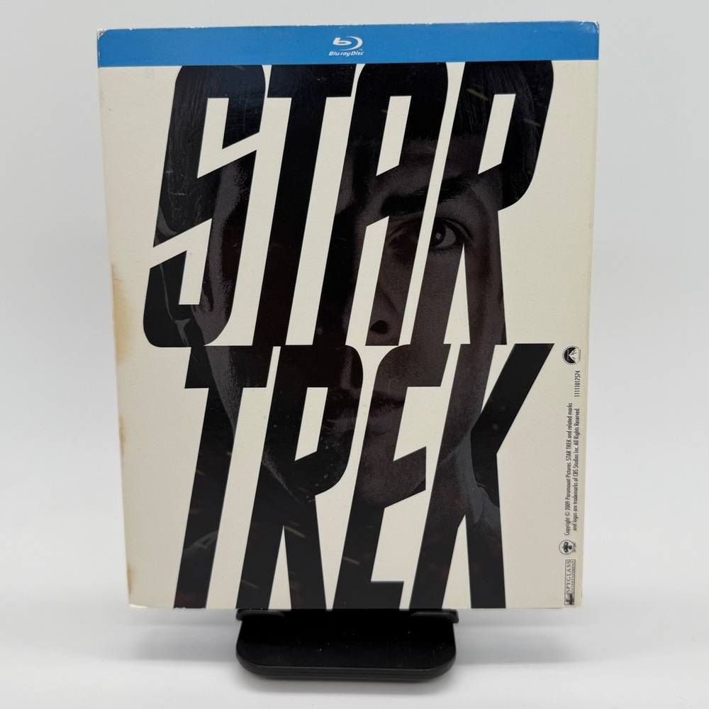 Star Trek Blu-ray Disc with Blue and White Cover